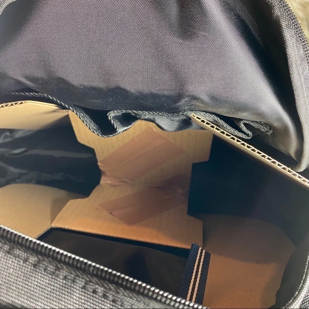 BLACK Nylon Medium Backpack